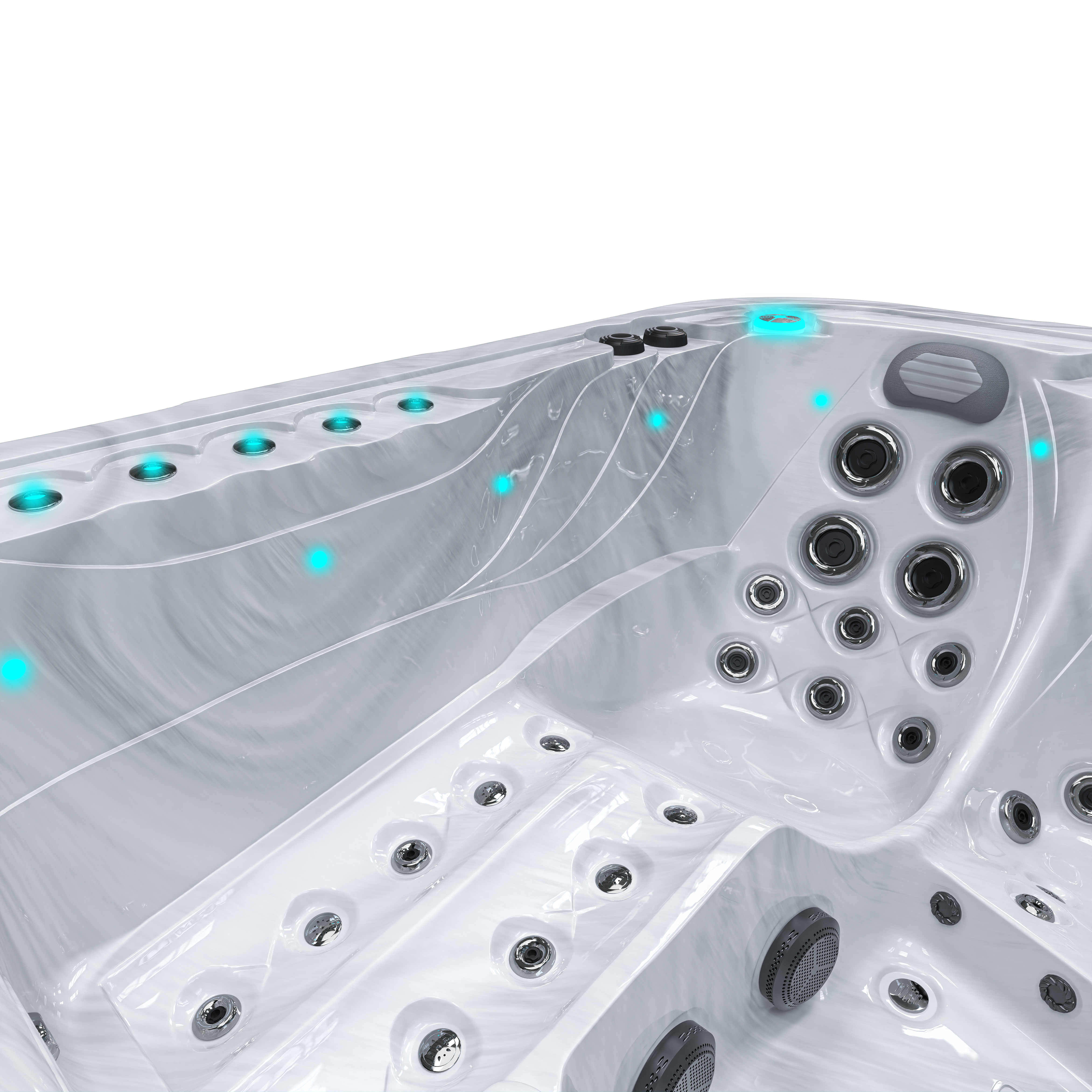 Whirlpool Pittsburgh **Game Changer Version** mit Balboa Therapy Sequencer und Volcano Massage